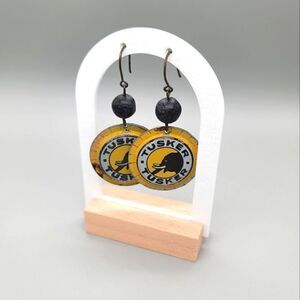 TUSKER Vintage Beer Bottle Cap Earrings
